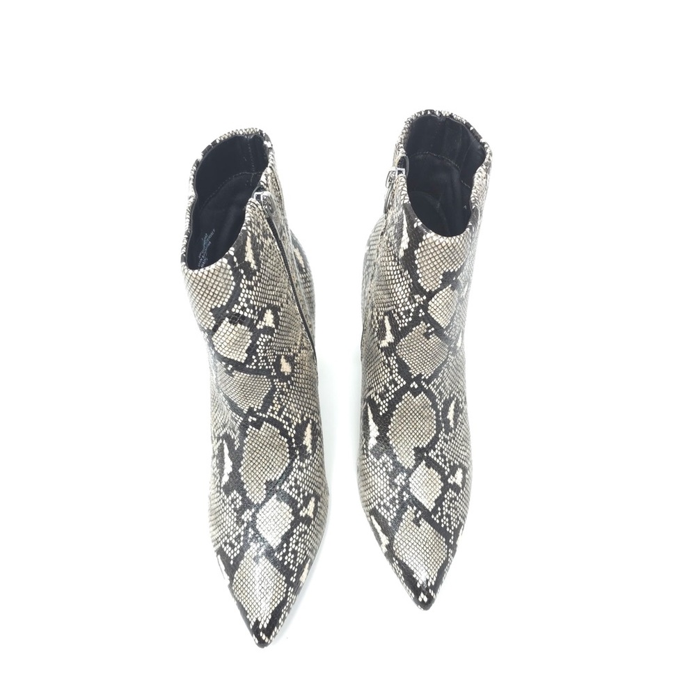 New Marc Fisher Greneda2 Snakeskin Leather Pointed Toe Ankle Boots - Picture 5 of 10